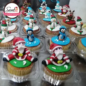 Cupcakes Navidad 3D